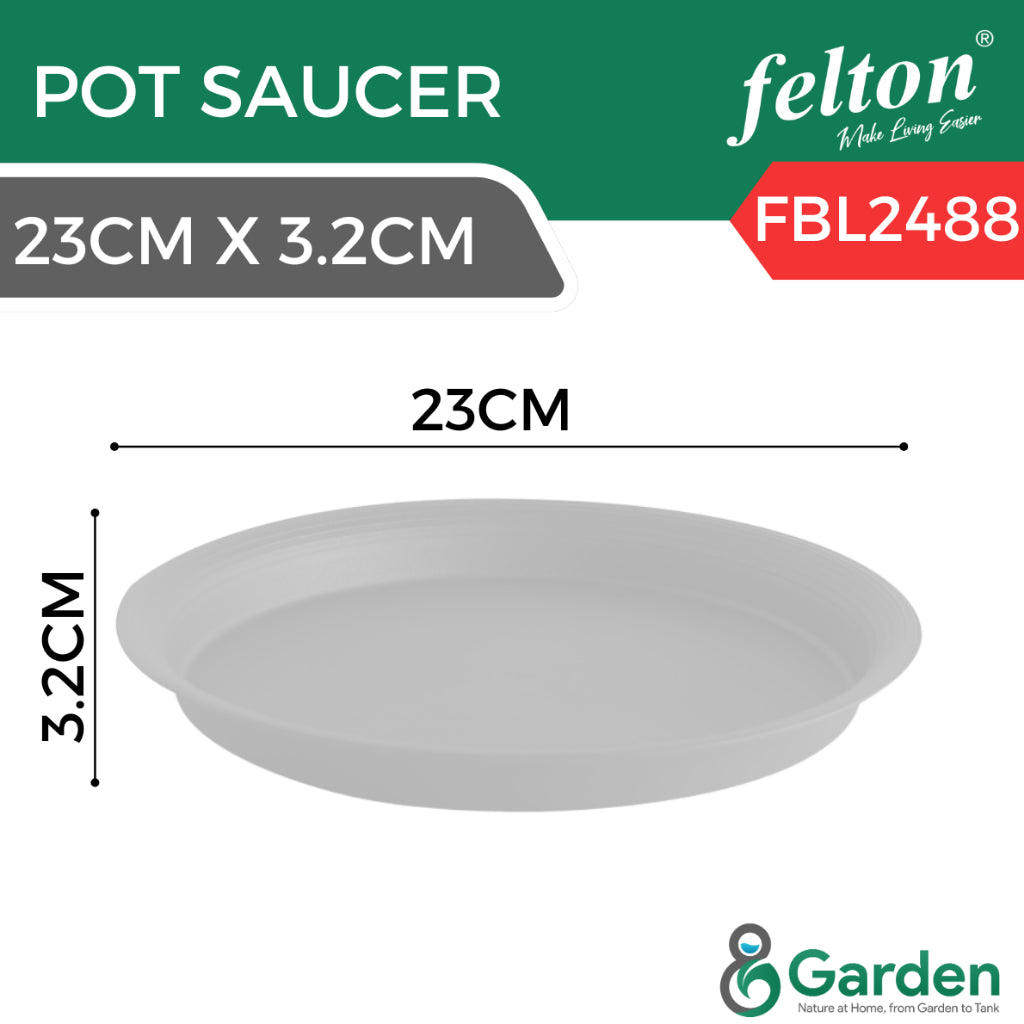 Felton Round Pot Saucer FBL 2488 23cm x 3.2cm