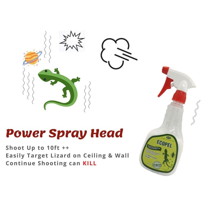 Jecall-Bio Ecopel 500ml – Ubat Cicak Semula Jadi, Natural Lizard Repellent, Spray Racun Cicak, Knockdown Effect