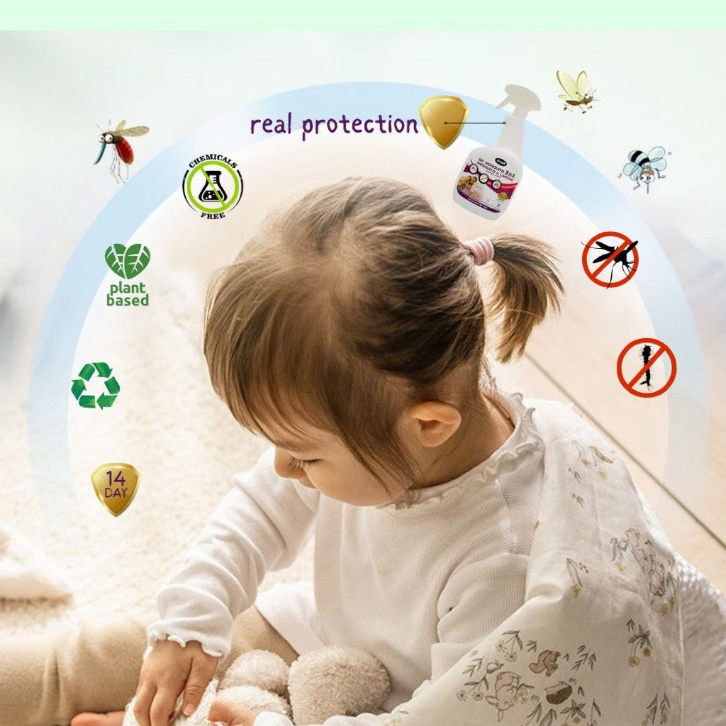 Jecall-Bio DrMosquito 3in1 Spray 1L – Penghalau Nyamuk Bayi, Anti Jentik & Larva, Natural Mosquito Repellent