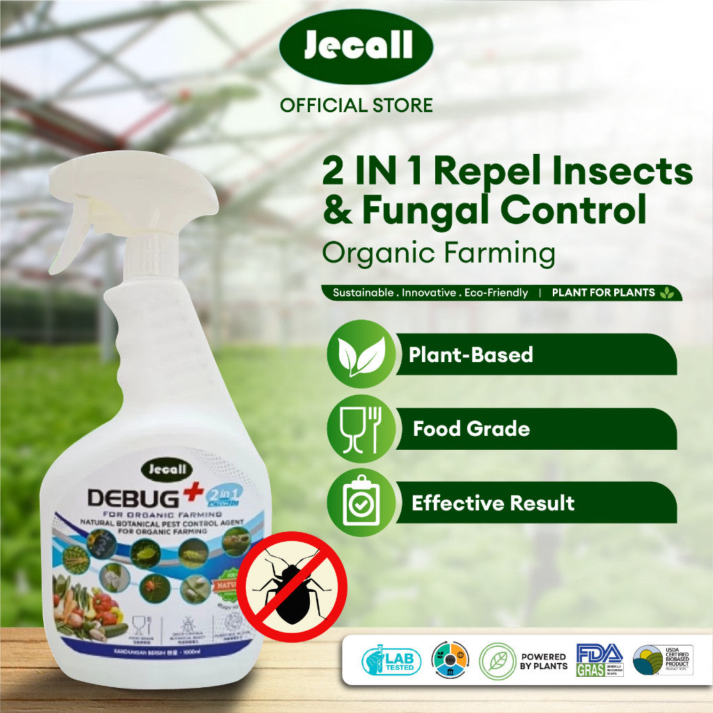 Jecall-Bio Debug+ 2in1 (1L) – Racun Serangga & Kulat Organik, Natural Pesticide, Fungicide for Outdoor Plant