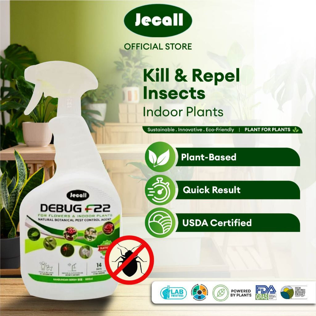 Jecall-Bio Debug+ 2in1 (1L) – Racun Serangga & Kulat Organik, Natural Pesticide, Fungicide for Outdoor Plant