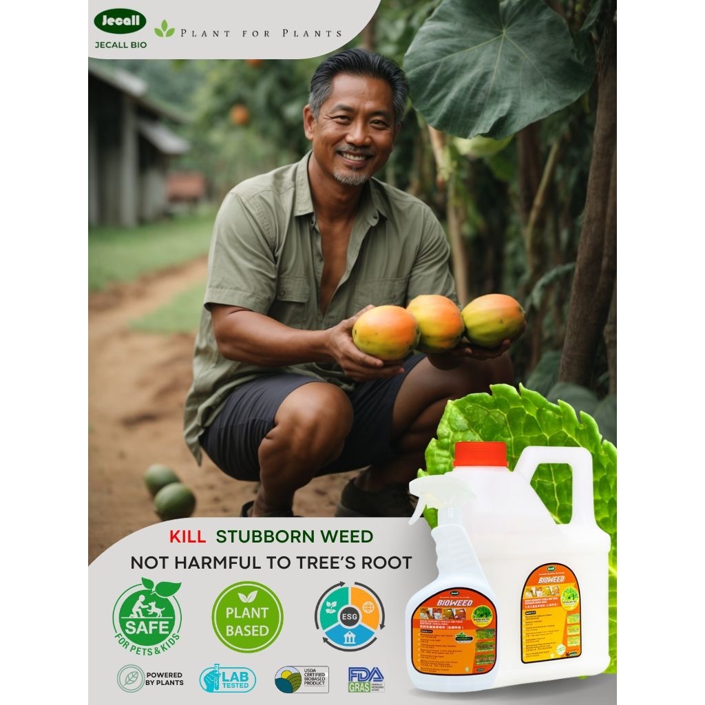 Jecall-Bio Bioweed 4L – Spray Racun Rumput/Rumpai Semula Jadi, Natural Organic Weed Killer