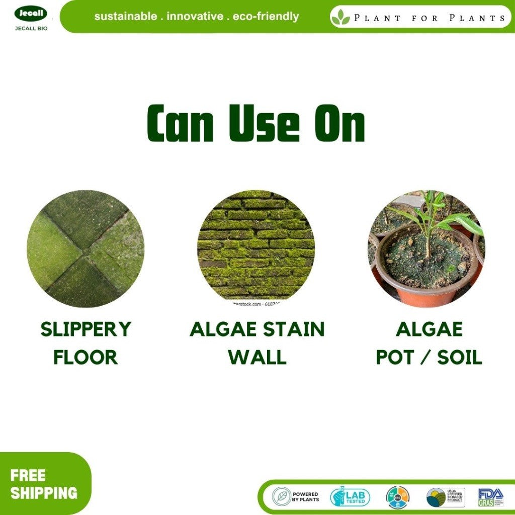 Jecall-Bio Biomoss Spray 1L – Racun Lumut Semula Jadi, Algae Remover, Untuk Lantai & Dinding, Spray Lumut
