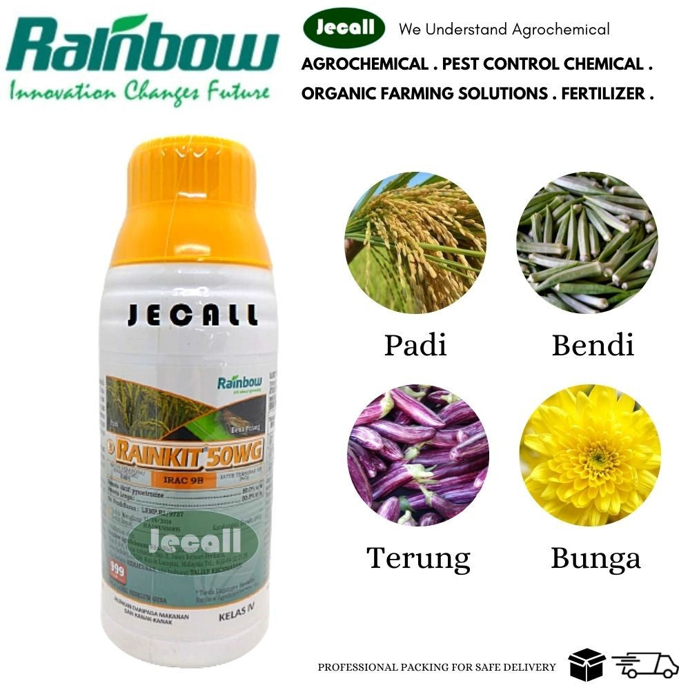Rainbow Rainkit 50WG 250g – Pymetrozine 50%, Kawalan Bena Perang, Lalat Putih & Lelompat Daun, 100% Original