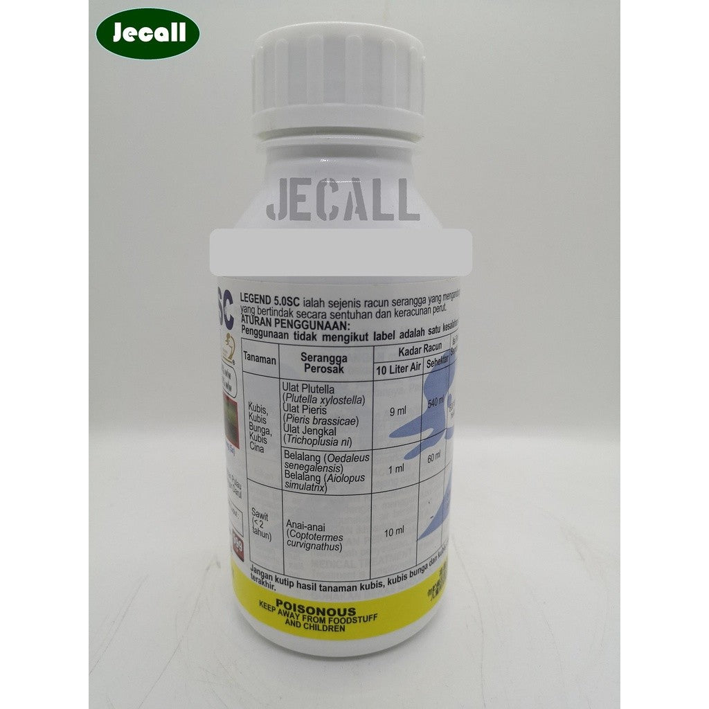 Kenso Legend 5.0SC 500ml – Fipronil 5%, Kawalan Ulat Plutella, Jengkal, Pieres, Belalang & Anai-Anai, 100% Original