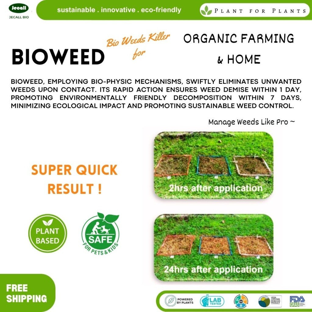 Jecall-Bio Bioweed 4L – Spray Racun Rumput/Rumpai Semula Jadi, Natural Organic Weed Killer