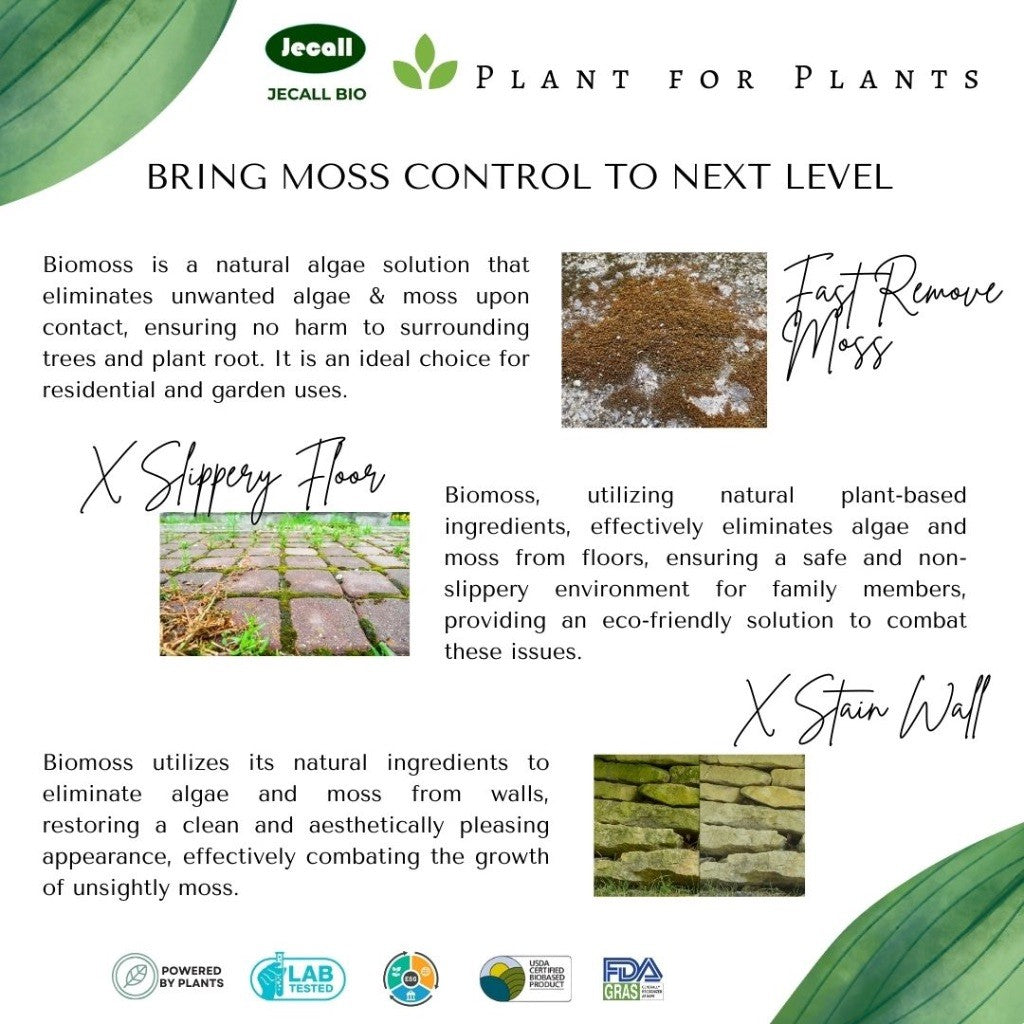 Jecall-Bio Biomoss Spray 1L – Racun Lumut Semula Jadi, Algae Remover, Untuk Lantai & Dinding, Spray Lumut