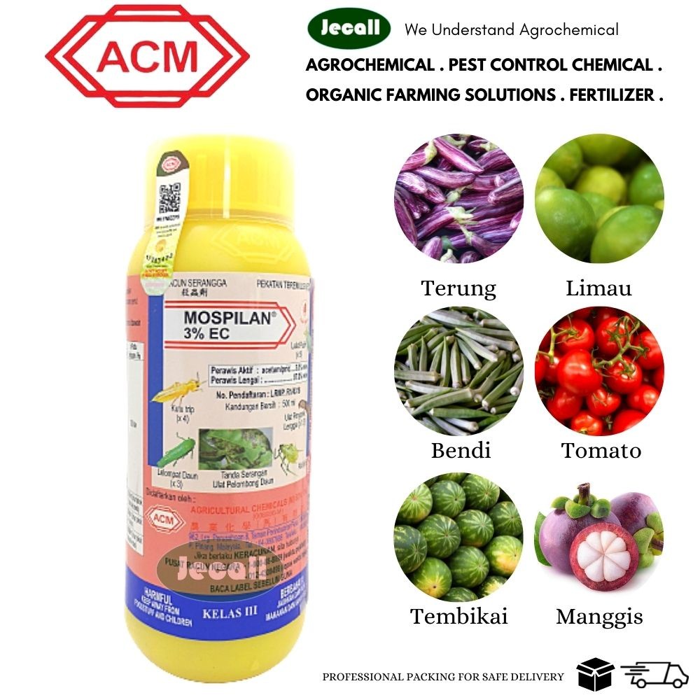 ACM Mospilan 500ml – Acetamiprid 3%, Kawalan Ulat Pelombong, Trip, Afid & Kutu Daun, Insektisid 100% Original
