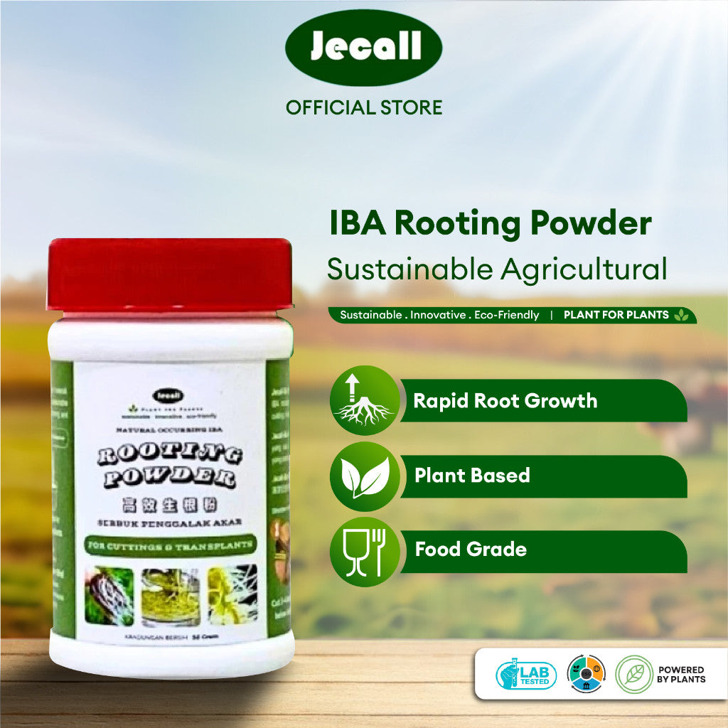 Jecall-Bio IBA Rooting Powder 50g – Serbuk Penggalak Akar, Root-Growth Fertilizer, Baja Akar, Transplant