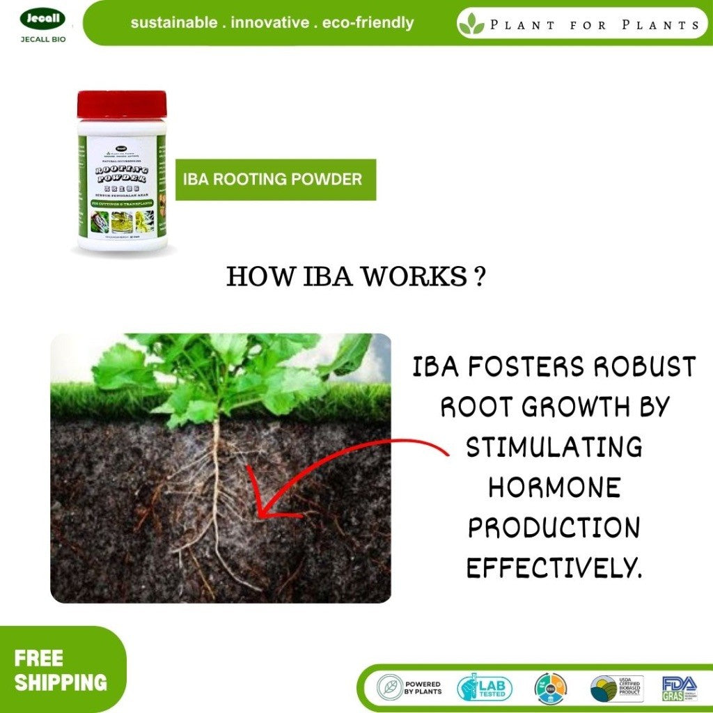 Jecall-Bio IBA Rooting Powder 50g – Serbuk Penggalak Akar, Root-Growth Fertilizer, Baja Akar, Transplant