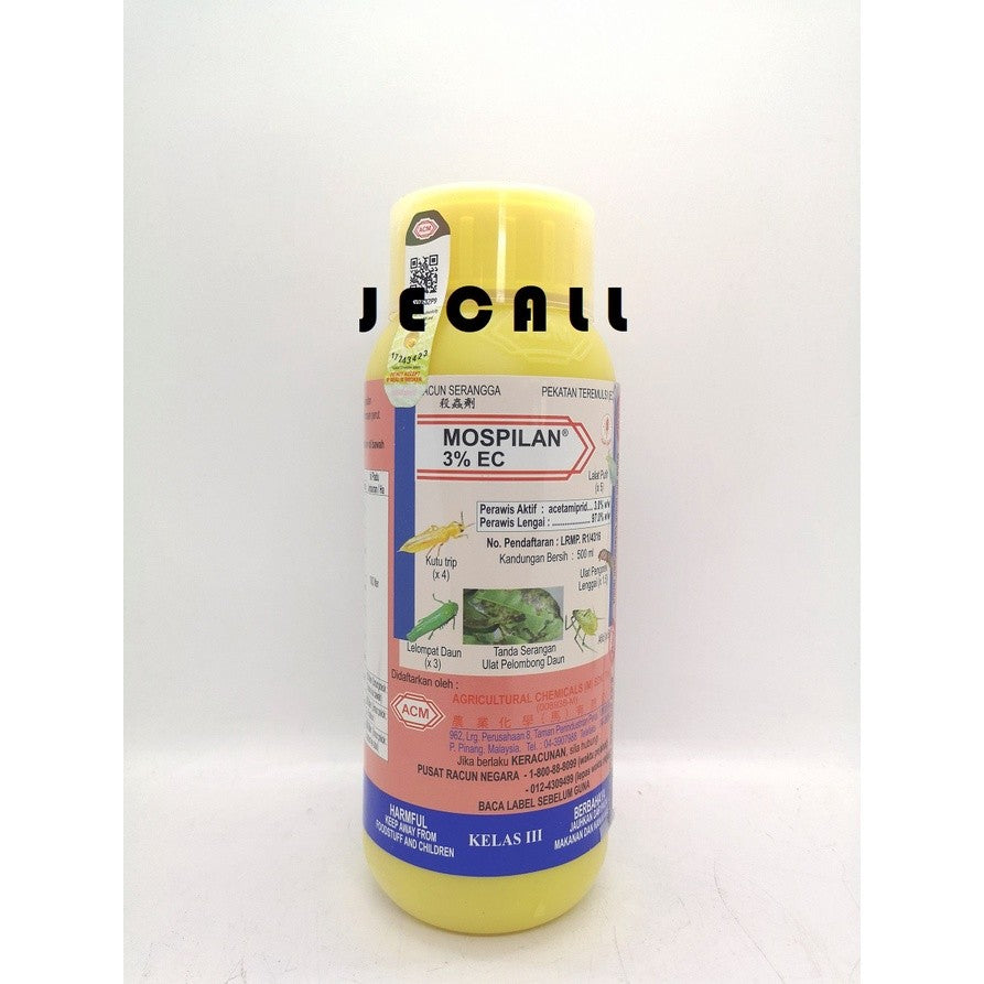ACM Mospilan 500ml – Acetamiprid 3%, Kawalan Ulat Pelombong, Trip, Afid & Kutu Daun, Insektisid 100% Original