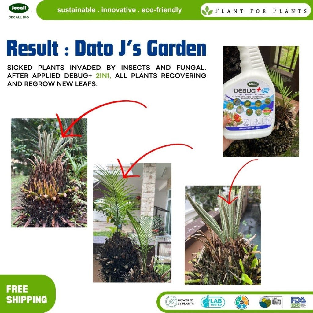 Jecall-Bio Debug+ 2in1 (1L) – Racun Serangga & Kulat Organik, Natural Pesticide, Fungicide for Outdoor Plant