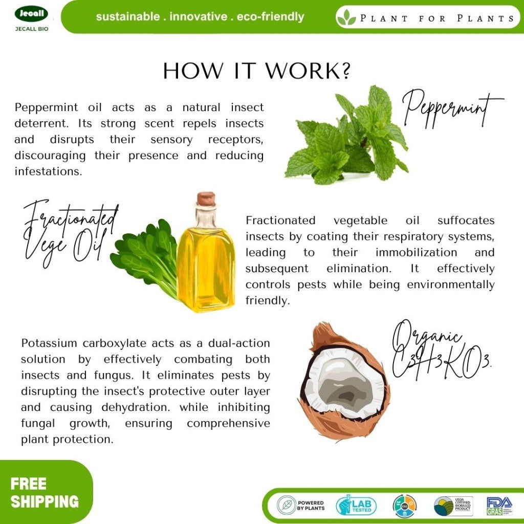 Jecall-Bio Debug+ 2in1 (1L) – Racun Serangga & Kulat Organik, Natural Pesticide, Fungicide for Outdoor Plant