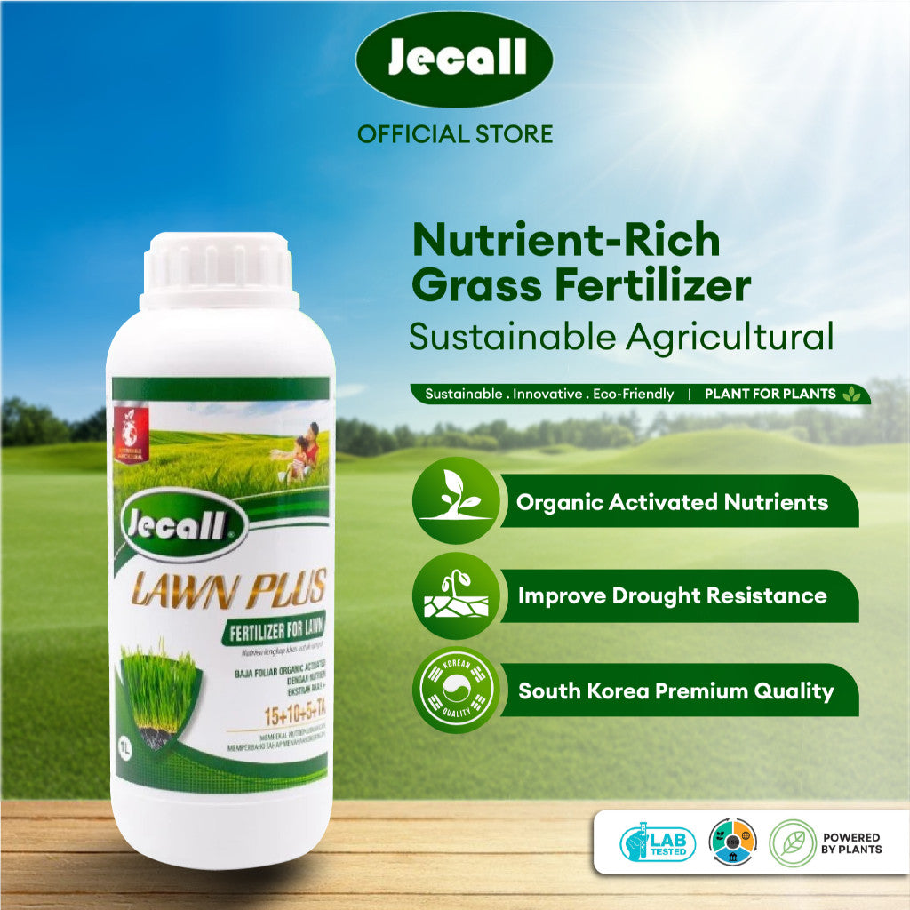 Jecall-Bio Lawn Plus 1L – Baja Foliar Organik untuk Rumput, Carpet Grass Fertilizer, Baja Subur Rumput