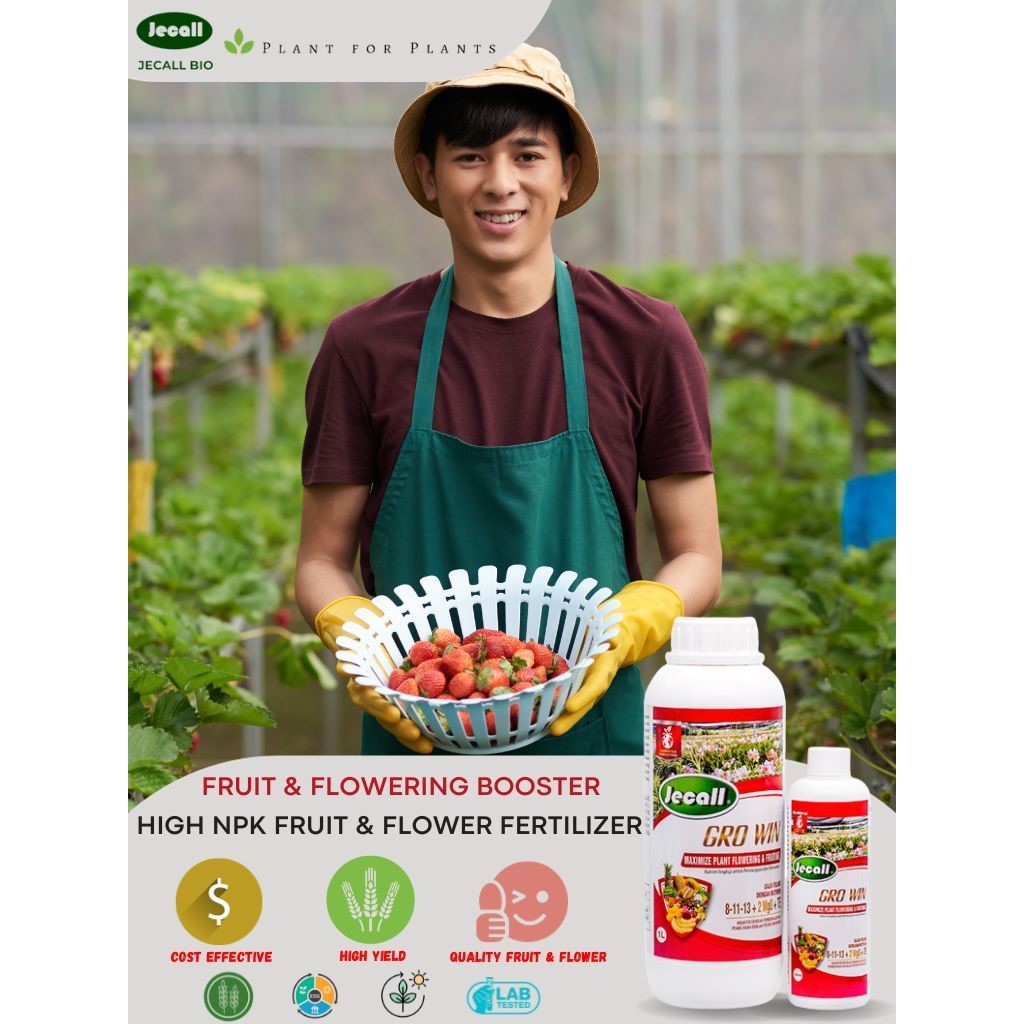 Jecall-Bio GRO WIN 250ml – Baja Foliar Bunga & Buah, Suburkan Tanaman, Flowering & Fruiting Fertilizer