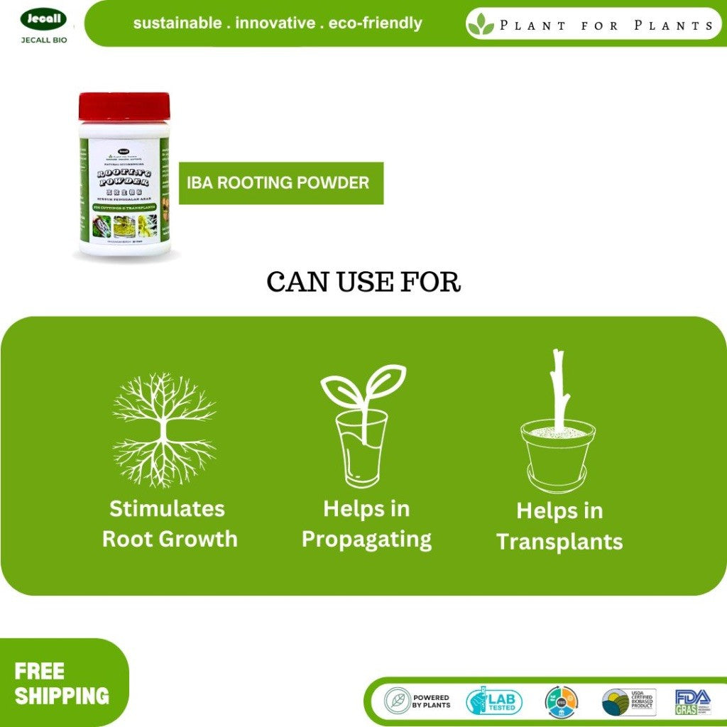 Jecall-Bio IBA Rooting Powder 50g – Serbuk Penggalak Akar, Root-Growth Fertilizer, Baja Akar, Transplant
