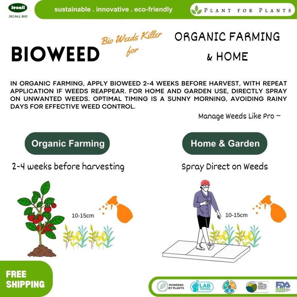 Jecall-Bio Bioweed 4L – Spray Racun Rumput/Rumpai Semula Jadi, Natural Organic Weed Killer