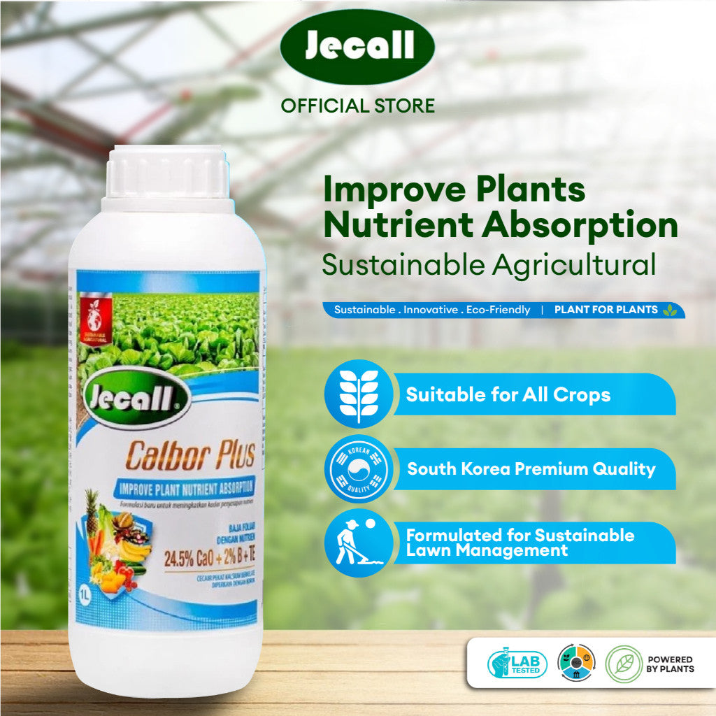 Jecall-Bio Calbor Plus 1L – Baja Foliar Kalsium & Boron, Untuk Daun, Bunga, Buah & Sayur, Foliar Fertilizer