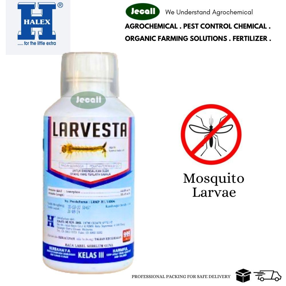 Halex Larvesta 1L – Larvisid Temephos, Kawalan Jentik-Jentik & Nyamuk Aedes, Mosquito Control 100% Original