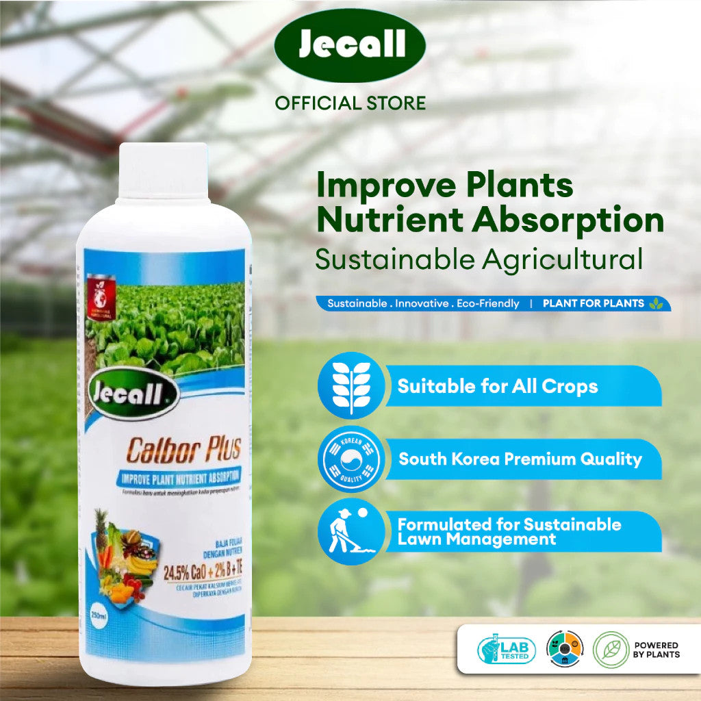 Jecall-Bio Calbor Plus 1L – Baja Foliar Kalsium & Boron, Untuk Daun, Bunga, Buah & Sayur, Foliar Fertilizer