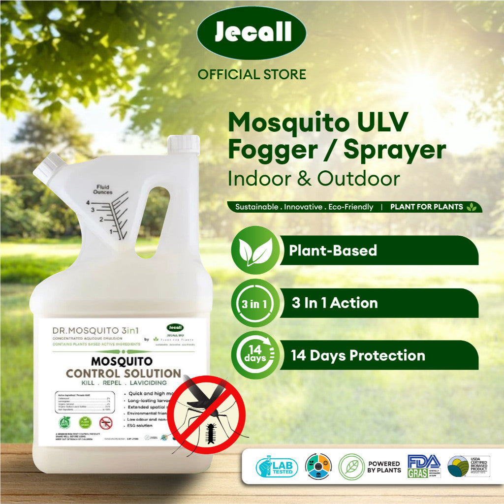 Jecall-Bio DrMosquito 3in1 – Spray Penghalau Nyamuk Semula Jadi, ULV Fogging, Anti-Mosquito Solution