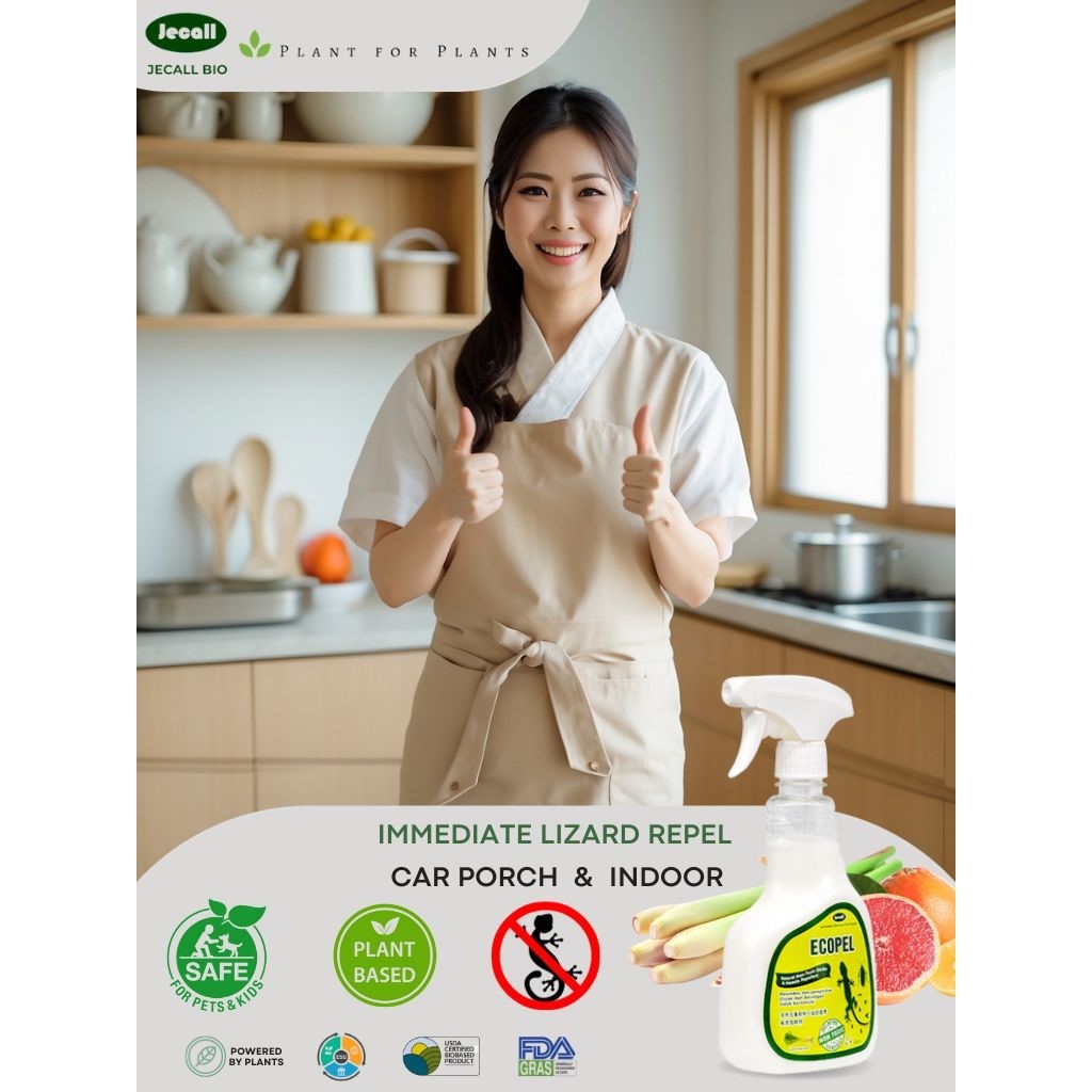 Jecall-Bio Ecopel 500ml – Ubat Cicak Semula Jadi, Natural Lizard Repellent, Spray Racun Cicak, Knockdown Effect