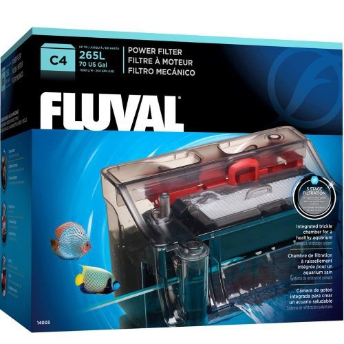 Fluval C4 Power Filter – 5-Stage Clip-On Aquarium Filter for Tanks Up to 70 Gallons
