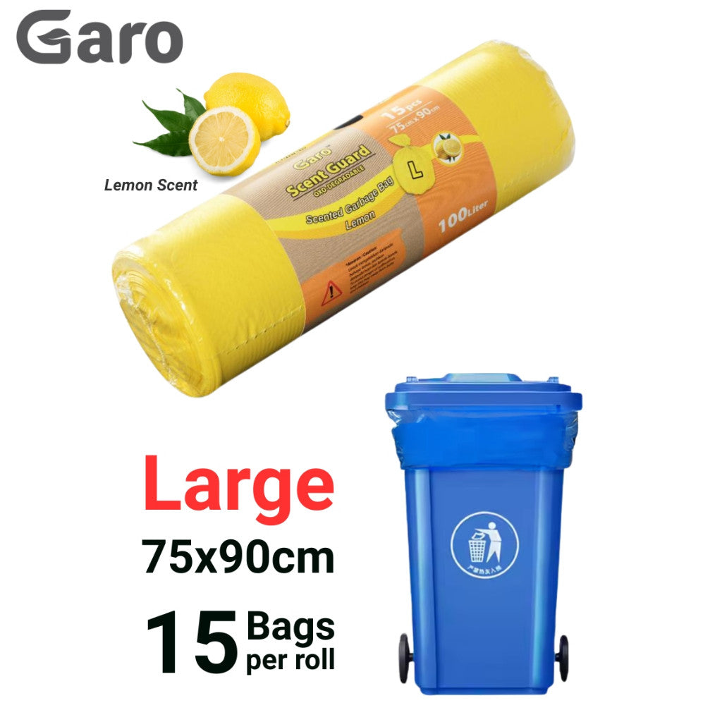 GaroPAC Large Lemon Scent HDPE OXO-Degradable Garbage Bag
