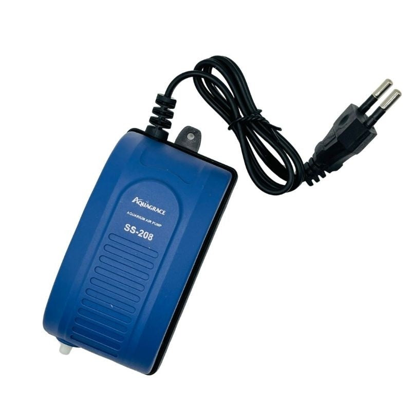AquaGrace SS-208 Aquarium Air Pump – Single Outlet Oxygen Pump | For Aquarium & Landscape Use 氧气泵
