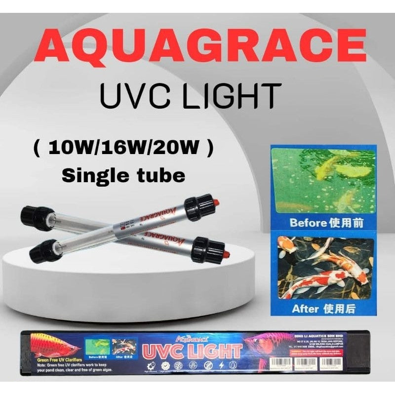 AQUAGRACE 20W UVC Light – Waterproof UV Sterilizer for Aquarium, Pond & Landscape Use