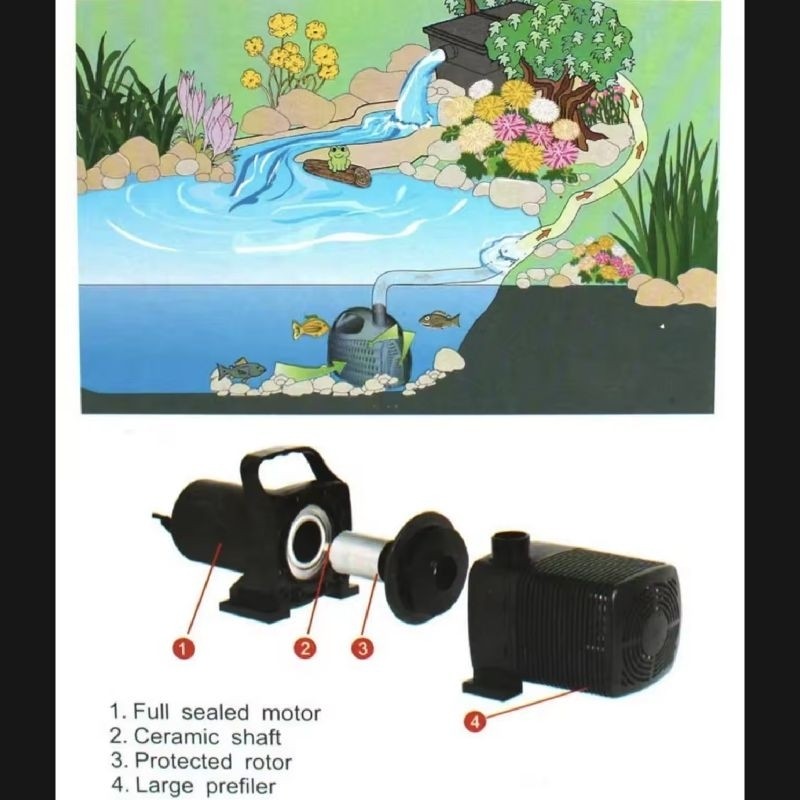 LifeTech SP-610 Submersible Pond Pump 10,000L/H | 170W High Flow Garden Fish Pond Pump