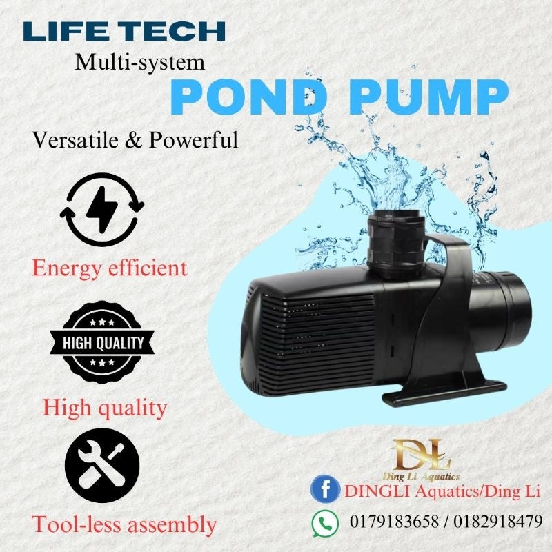 LifeTech SP-608 Submersible Pond Pump – 100W, 7500L/H | For Pond, Landscape, Fountain & Large Aquarium Use