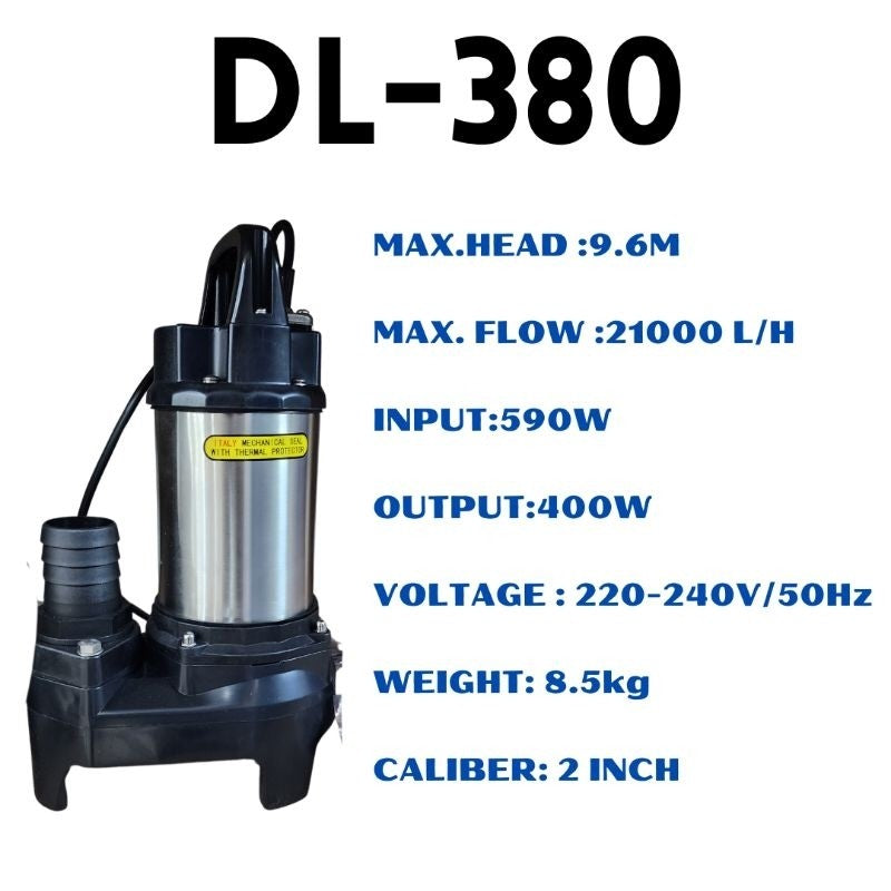 AQUAGRACE DL350 / DL350A Submersible Water Pump – 400W, 21,000L/H | Manual & Auto Float | For Aquarium, Pond, Landscape