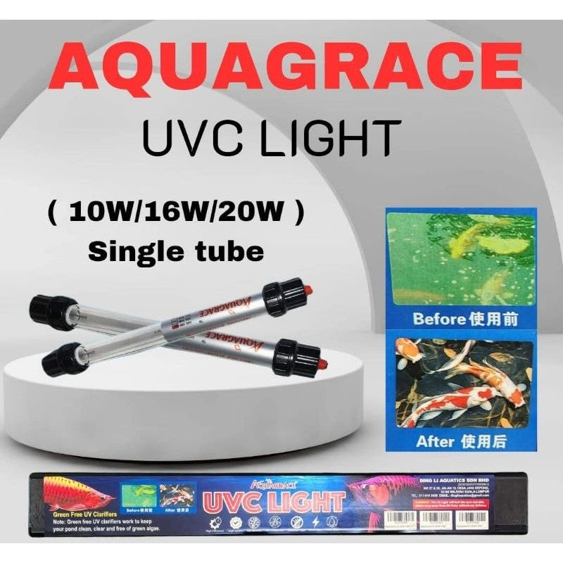 AQUAGRACE 10W UVC Light – Waterproof UV Sterilizer for Aquarium, Pond & Landscape