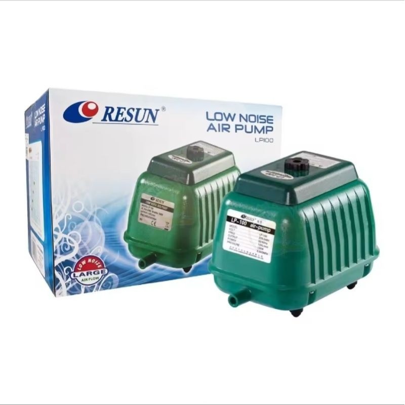 100% Authentic Resun LP100 Low Noise Air Pump – 100W, 140L/Min | Aquarium, Pond, Landscape Oxygen Pump with 33 Outlets