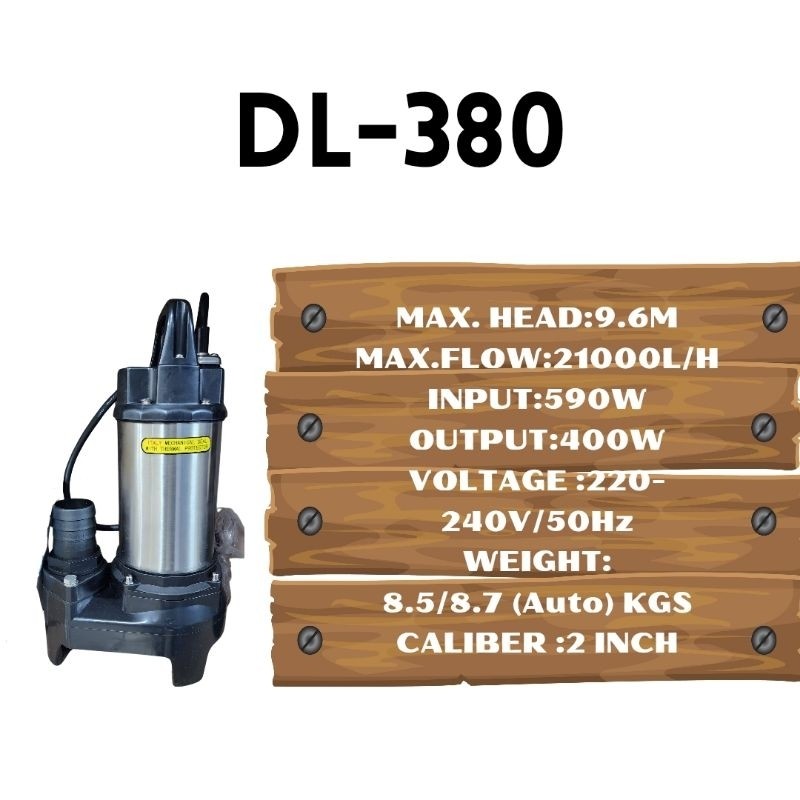 AQUAGRACE DL350 / DL350A Submersible Water Pump – 400W, 21,000L/H | Manual & Auto Float | For Aquarium, Pond, Landscape