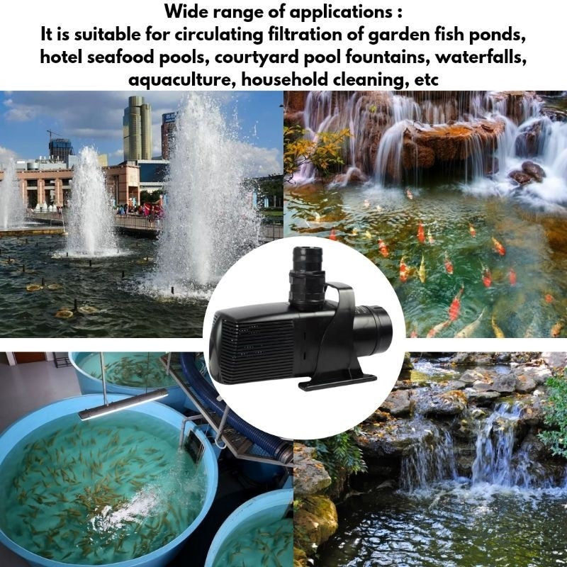 LifeTech SP-610 Submersible Pond Pump 10,000L/H | 170W High Flow Garden Fish Pond Pump