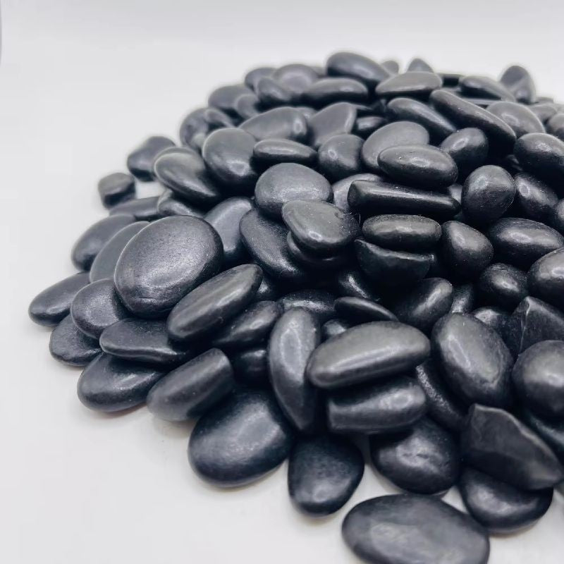 AA Shinning Black Aquarium Stone (Grand) M-Size 1kg - Batu Akuarium Hitam Hiasan Aquascape Decoration
