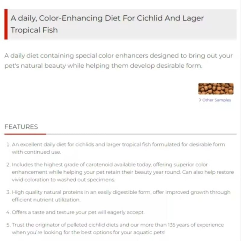 Hikari Sinking Cichlid Gold 324g | Color Enhancing Fish Food | Makanan Ikan