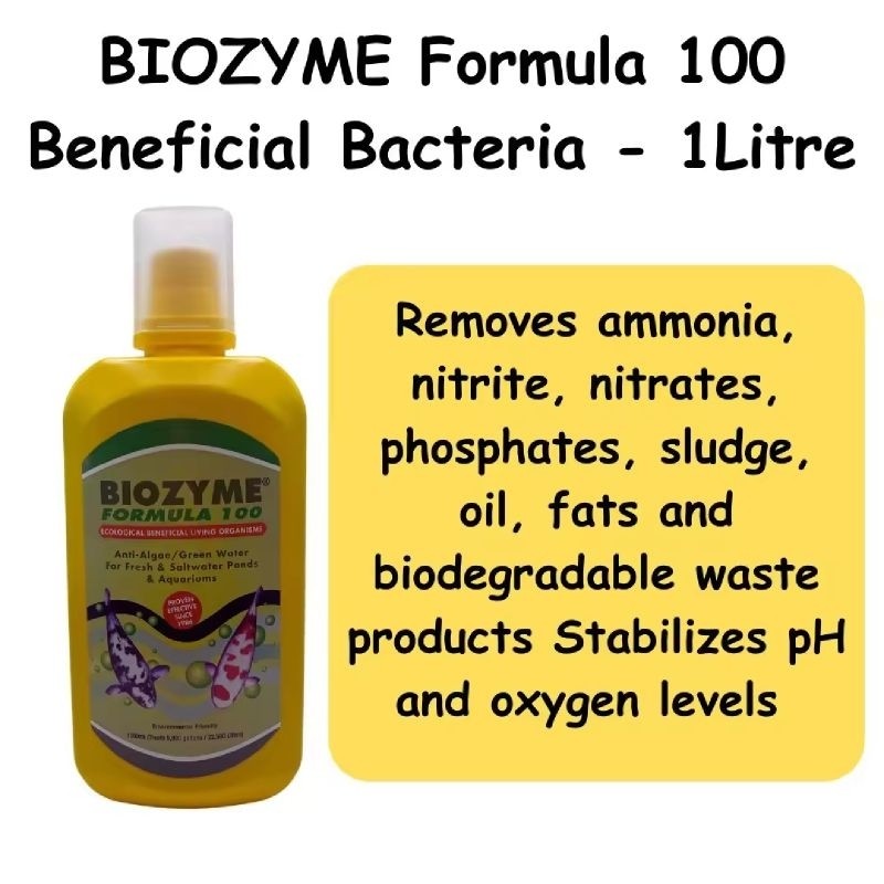 [Buy 2 Free 1] Biozyme Formula 100 1L x2 + FREE AquaGrace BioEnzyme 250ml - Aquarium Water Treatment