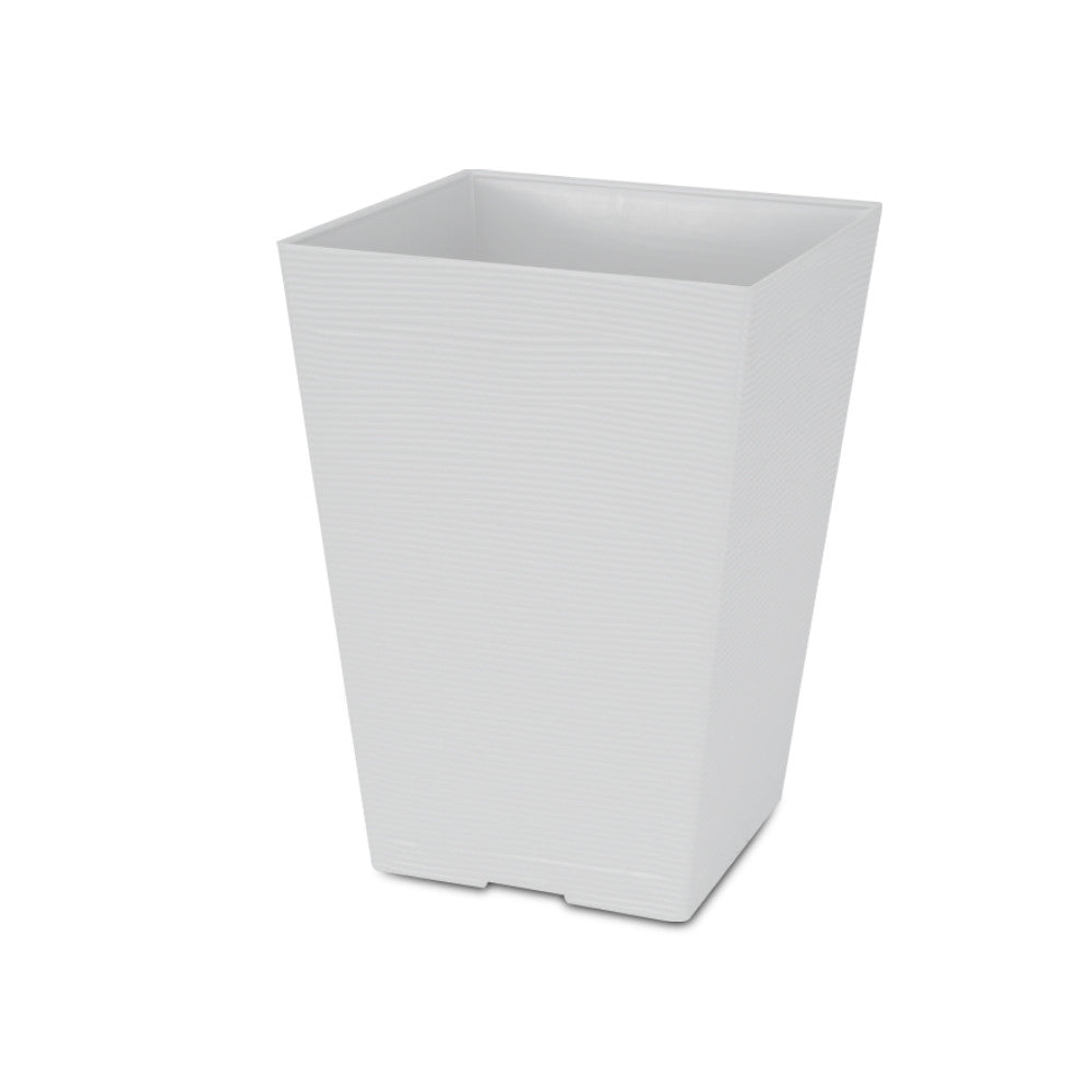 FELTON Square Pot FBL2511/FBL2512 Pasu Bunga Plastic | White Brown Grey | Indoor Outdoor Plant Flower Pot