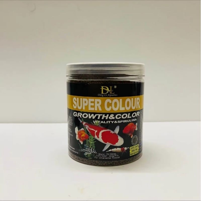 DL Super Colour Growth Fish Food 340g | For Koi & Goldfish | Makanan Ikan Kolam