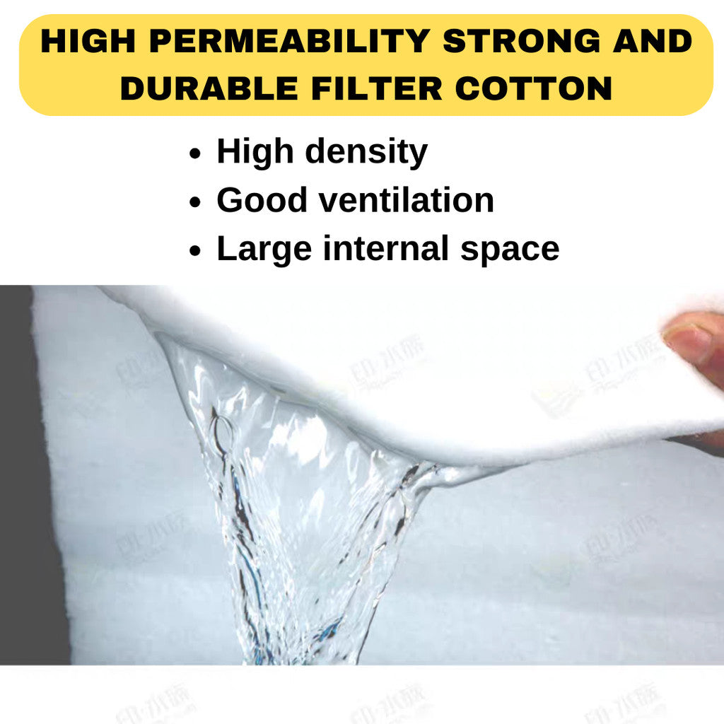 XINYOU XY-1861 Super Filter Sponge | 100x13x0.5cm | Aquarium Filter Mat | Reusable High-Flow Sponge Pad