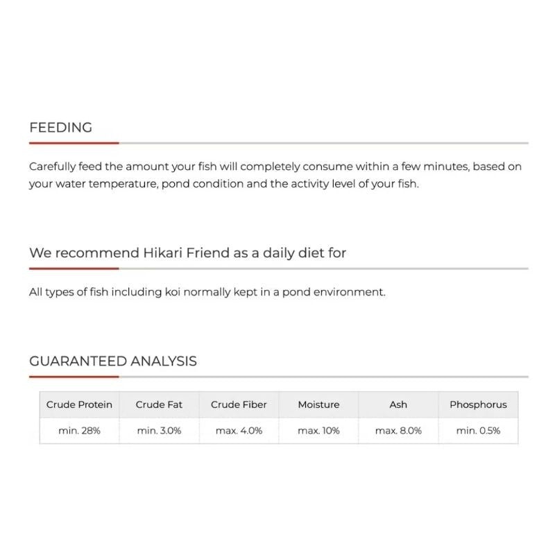 Hikari Friend Koi Fish Food 10kg | Floating Pellet | Makanan Ikan Kolam