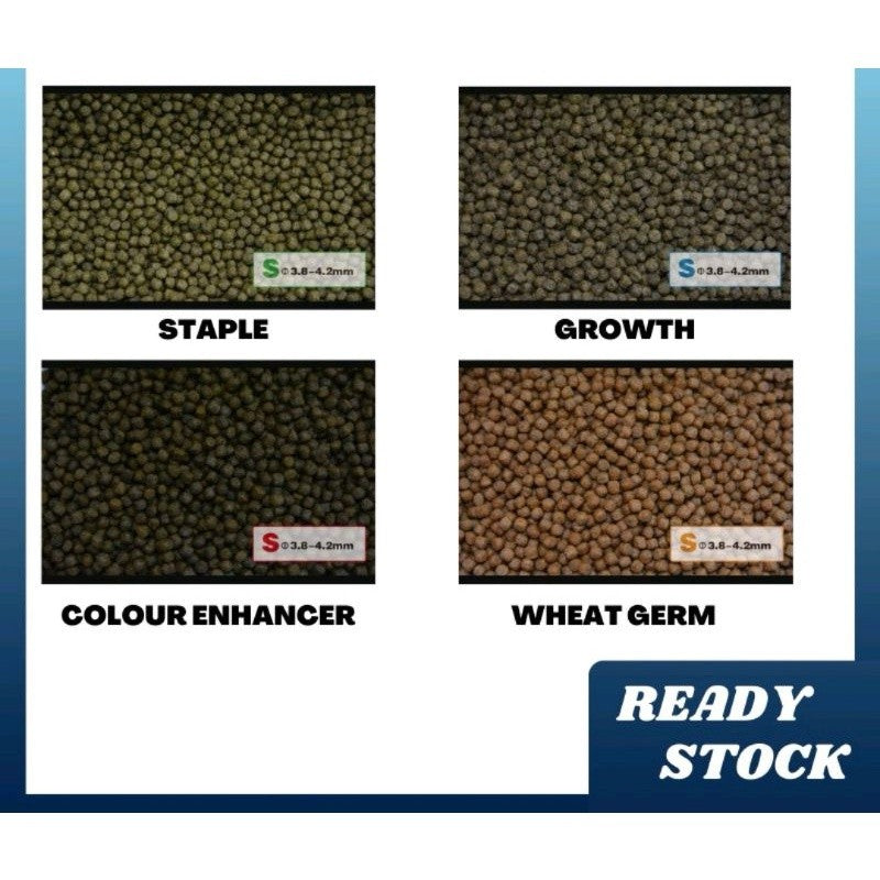 Aqua Master Koi Fish Food 1KG Small – Growth | Color Enhancer | Wheat Germ | Staple