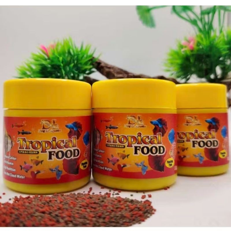 Dingli Aquatics Tropical Fish Food 12g | Floating Micro Pellets | Makanan Ikan
