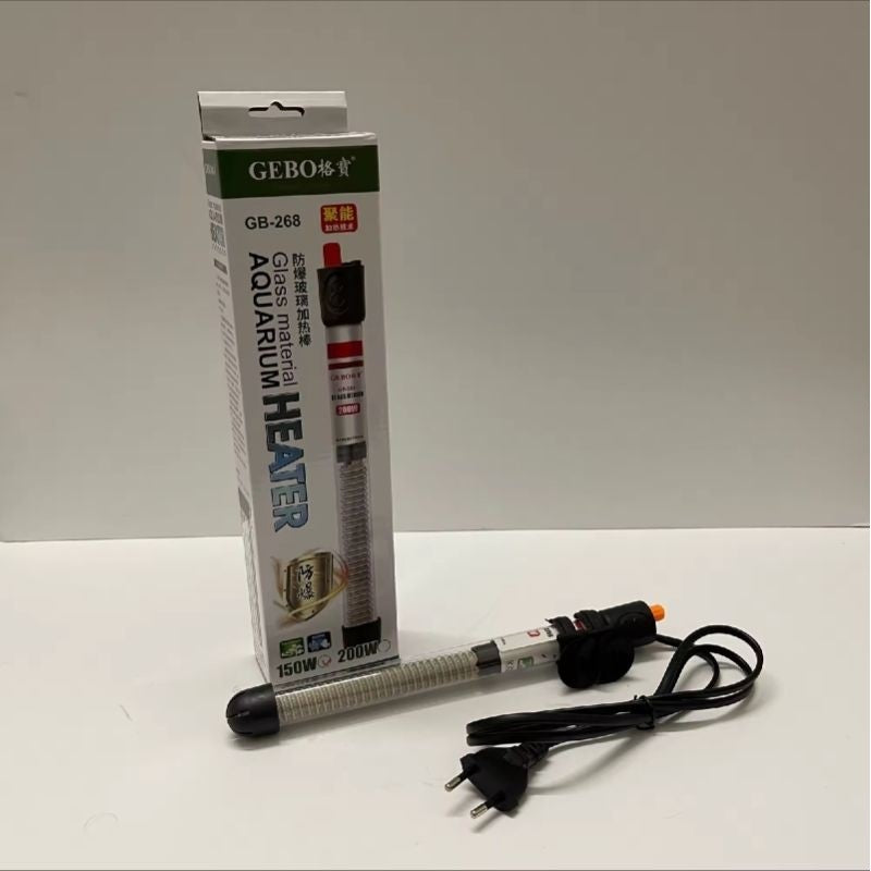 Gebo Aquarium Heater 150W - Glass Submersible Heater with Thermostat for Fish Tank, Pond, Turtle Tank