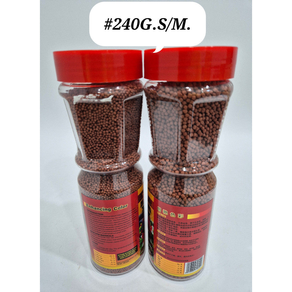 DL Fast Color Floating Pellet Fish Food 240g (S/M) | Makanan Ikan Tropika Berprotein Tinggi