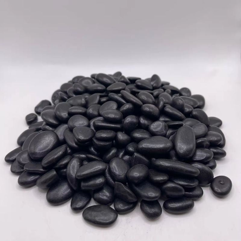 AA Shinning Black Aquarium Stone (Grand) M-Size 1kg - Batu Akuarium Hitam Hiasan Aquascape Decoration
