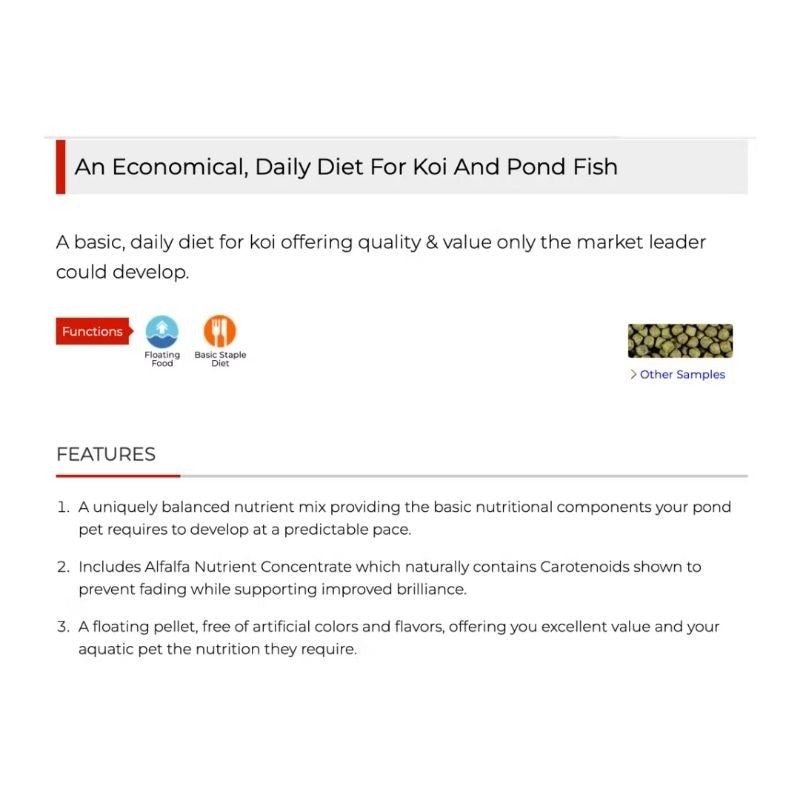 Hikari Economy 4kg (Large Pellet) | Floating Fish Food | Makanan Ikan | Kolam